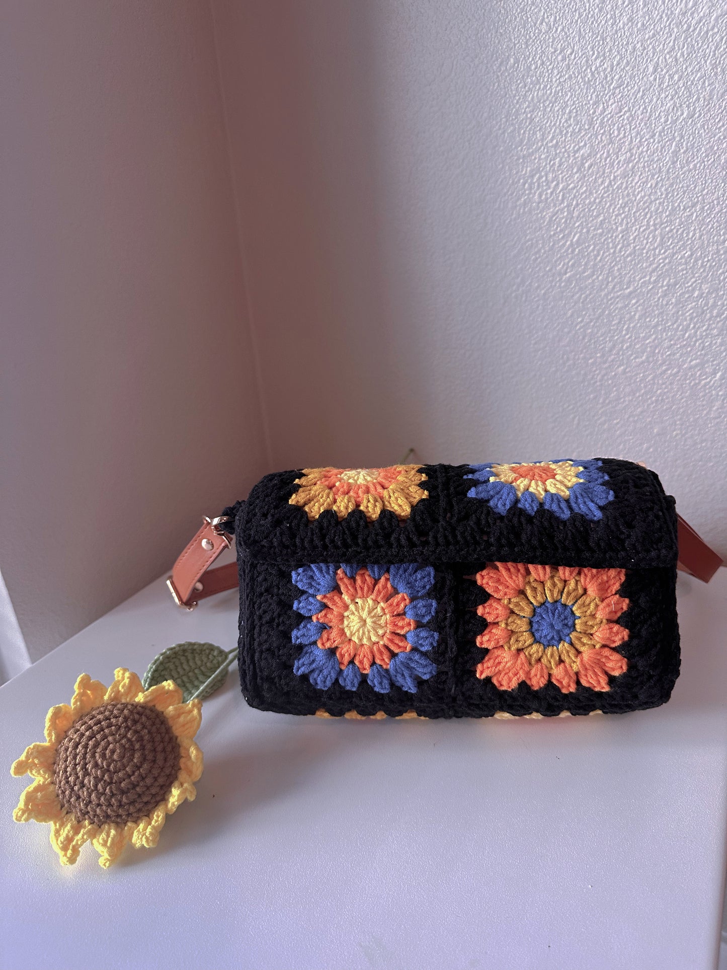 Black Sunflower Bag