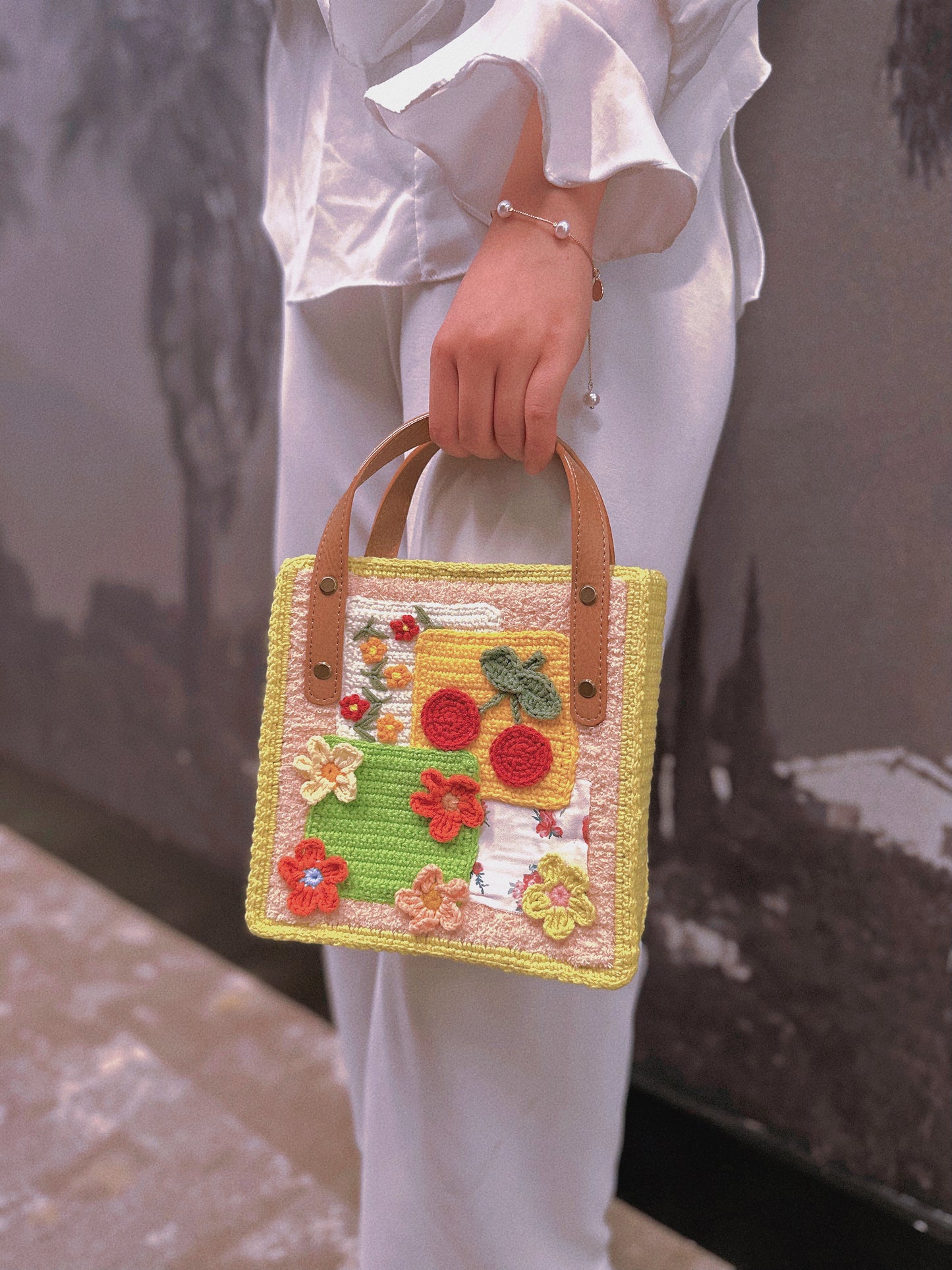 Cherry Square Handbag